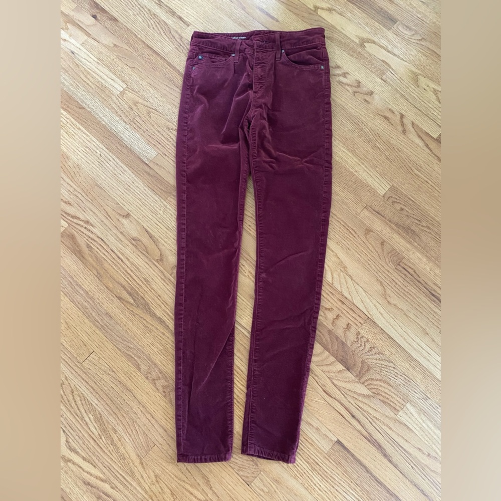 AG Jeans Women’s Size 26 Deep Red Velvet Farrah